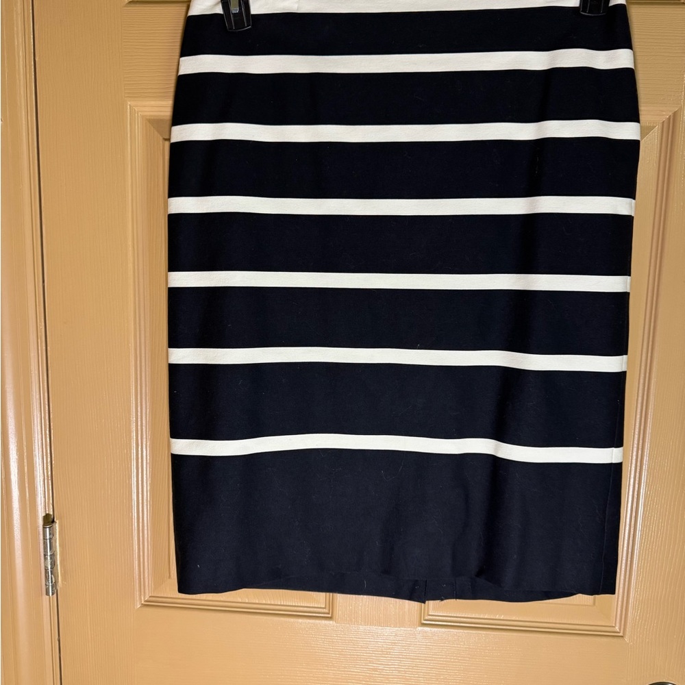 Black and White Striped Skirt